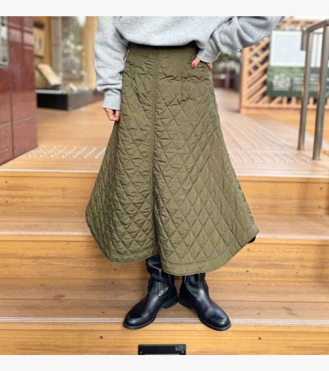 DEMI-LUXE BEAMS - 23FW QUILTED SKIRT 상품이미지2