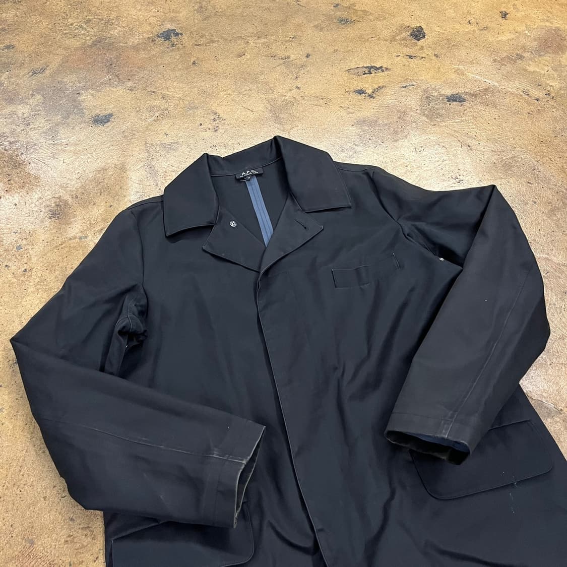 [정품/M] A.P.C. 아페쎄 블랙 코튼 랩 코트 b16 상품이미지1