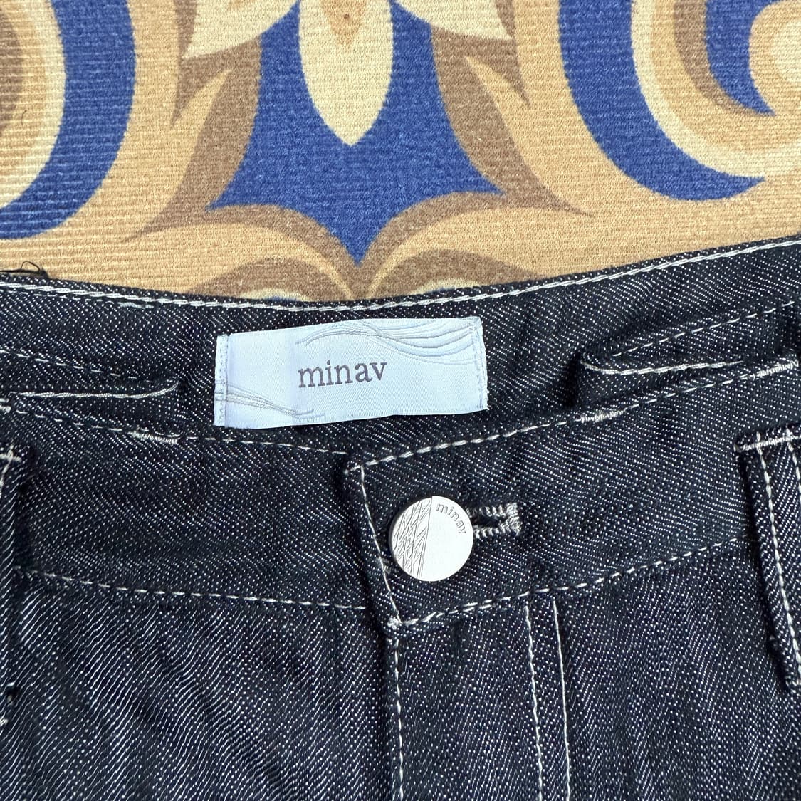 (S)미나브 MINAV 원턱 데님팬츠(레인블랙) 상품이미지2
