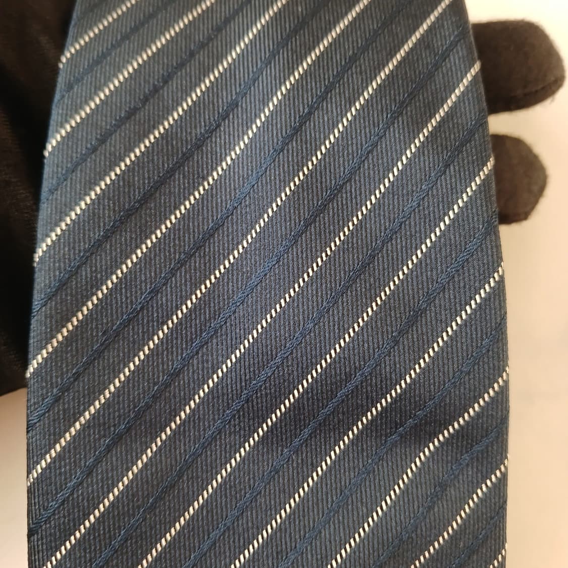 아쿠아스큐텀 실크 레지멘탈 스트라이프 넥타이 9cm A+등급 A19037 상품이미지6