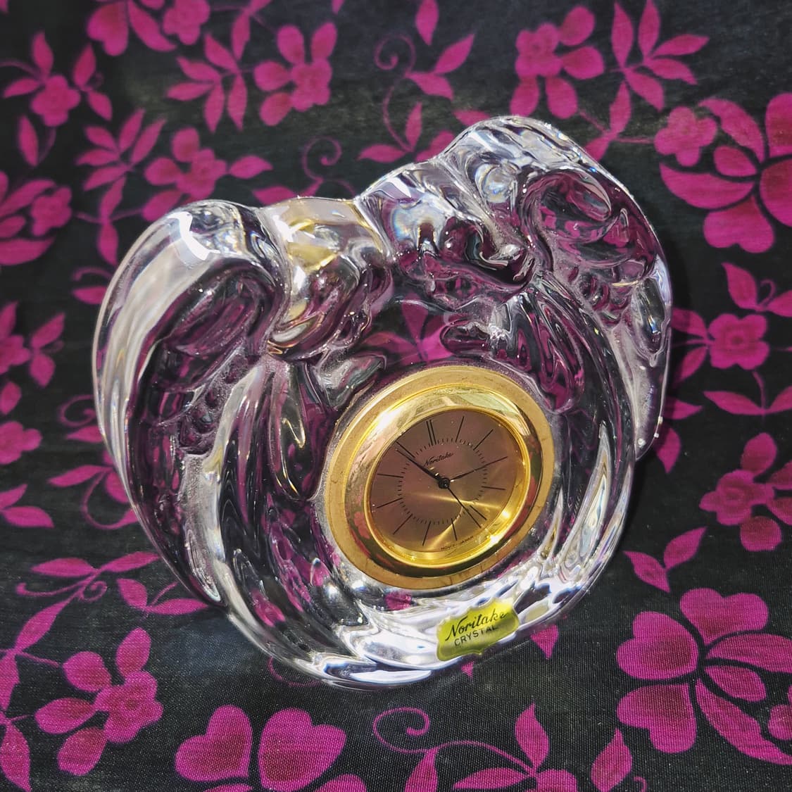 80s 노리다케 크리스탈 천사 탁상 시계 상품이미지5