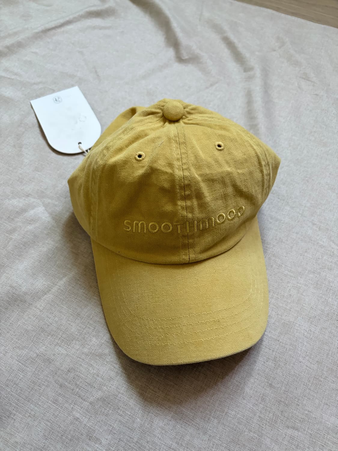스무드무드 볼드 로고 볼캡 옐로우 상품이미지4