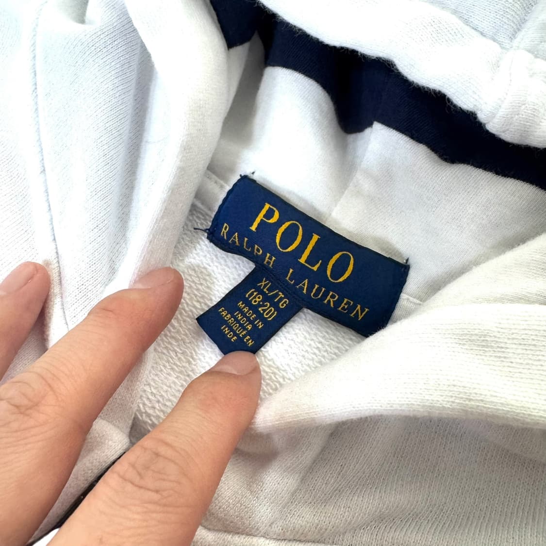 신형 폴로 랄프로렌 화이트 빅폴로니 후드집업 상품이미지4