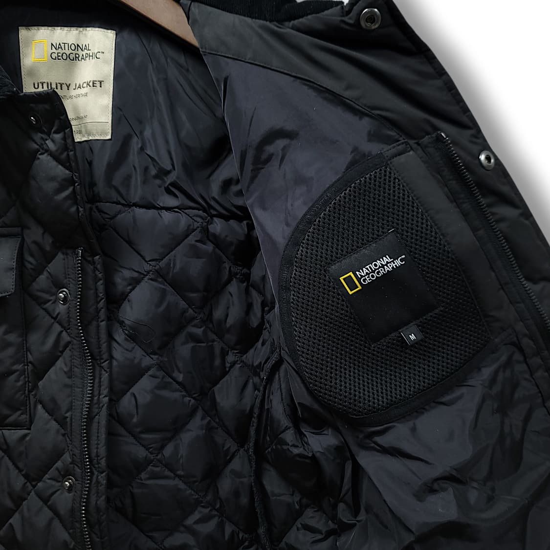 [M] 내셔널지오그래픽 블랙 누빔 유틸리티 자켓 상품이미지8