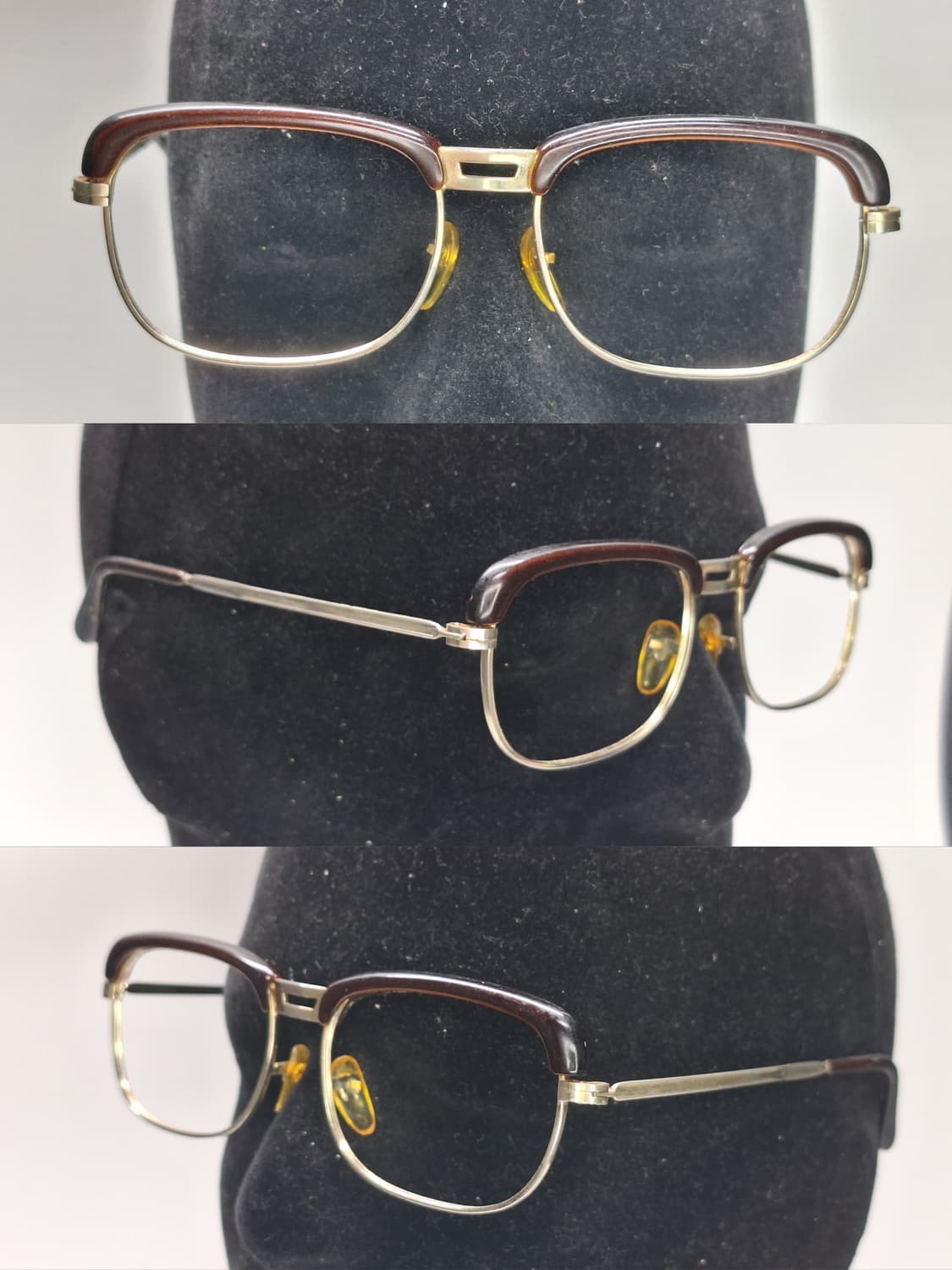 70s 일본 빈티지 하금테 브로우라인 안경테 134mm 클래식 레트로 상품이미지5
