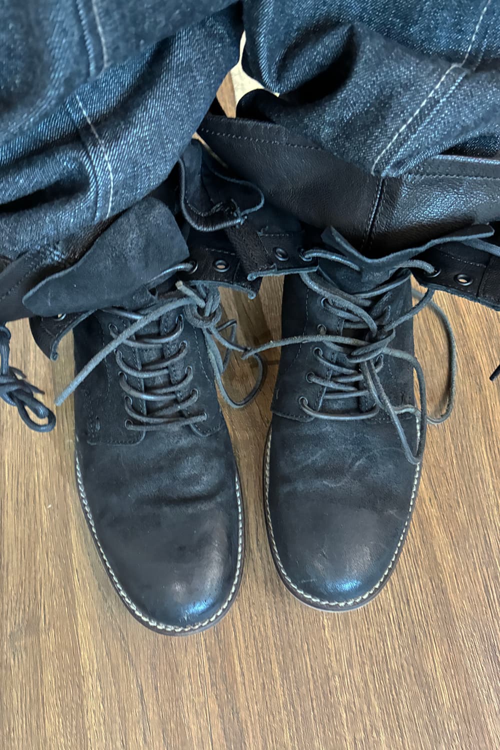 Tornado Mart Layered Lace-up Boots 상품이미지7