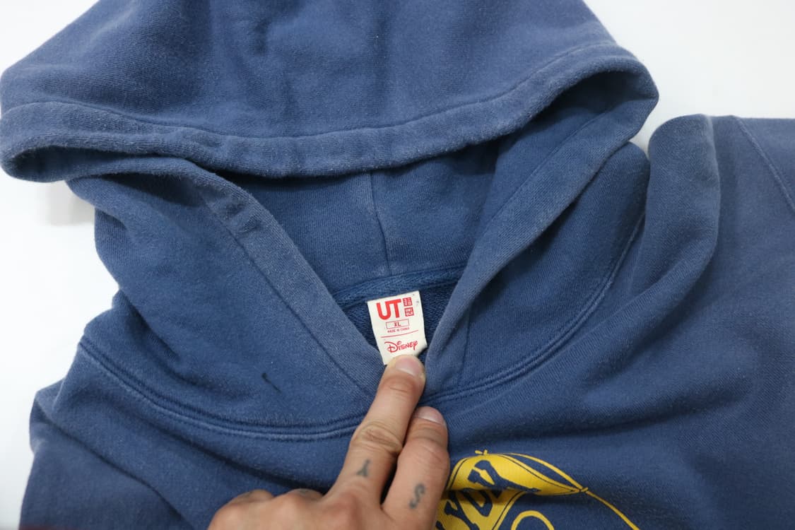 UT 디즈니 미키 마우스 페이딩 워싱 크랙 프린팅 후드티 (XL) 상품이미지5