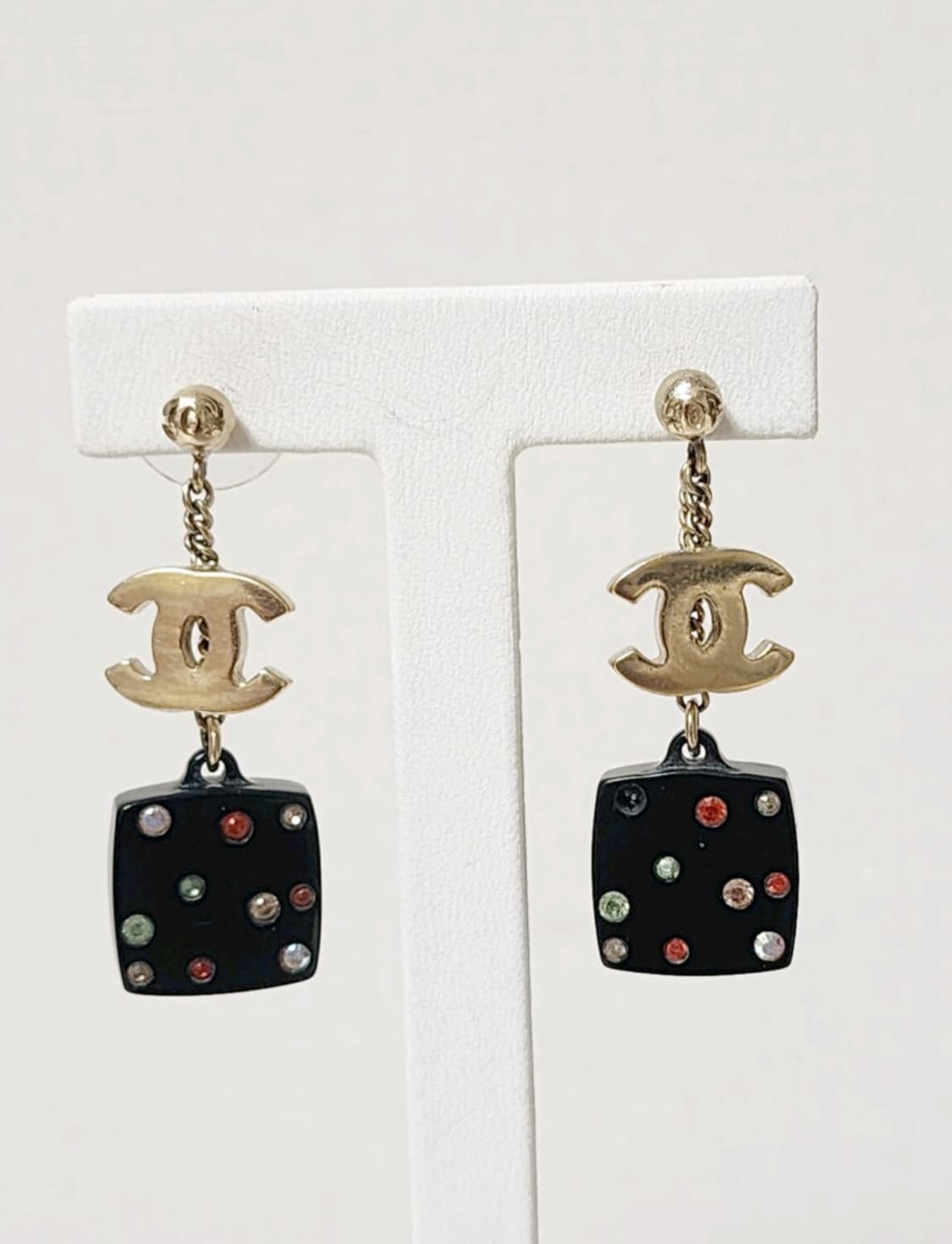 샤넬 CC로고 큐브 장식 드롭 귀걸이  상품이미지6