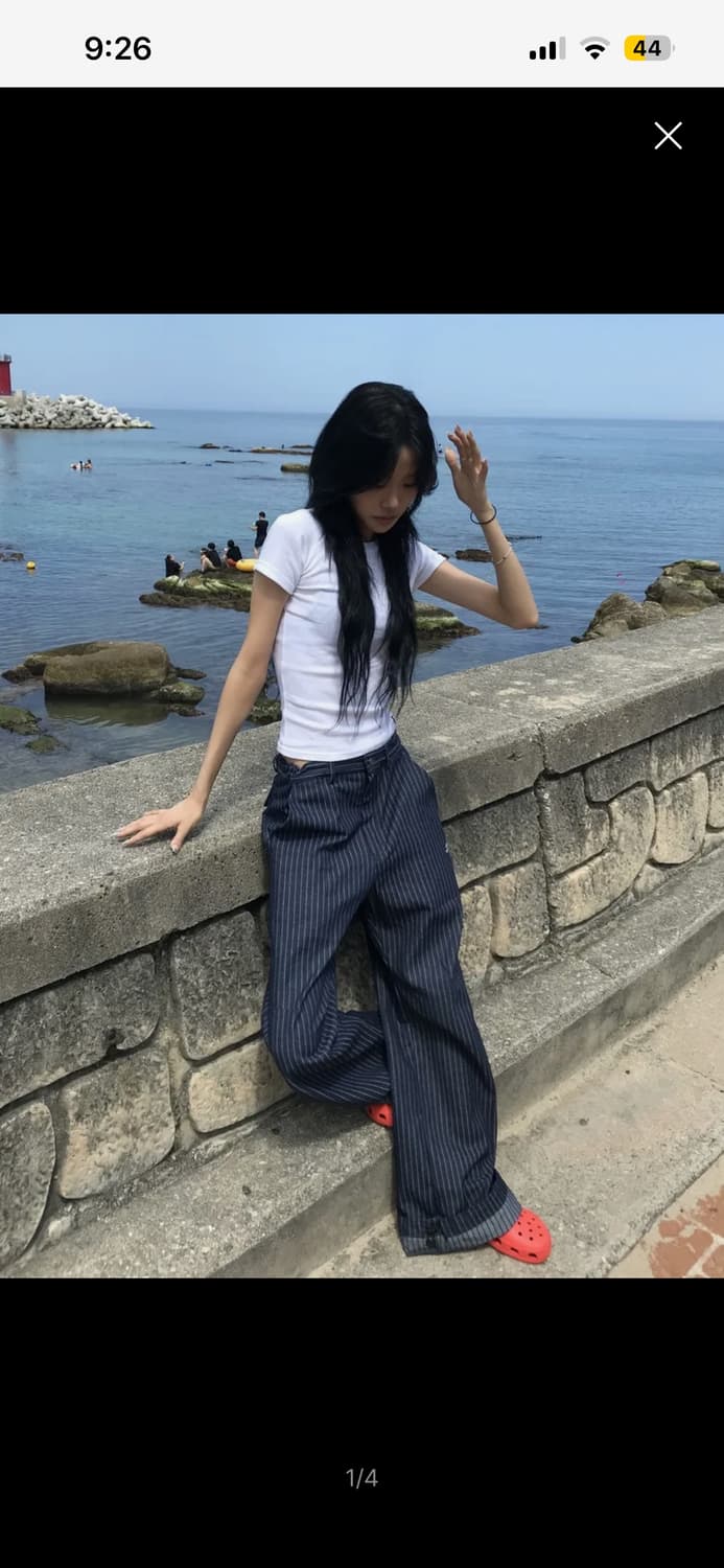 탄산마그네슘 코튼 와이드 팬츠 상품이미지1