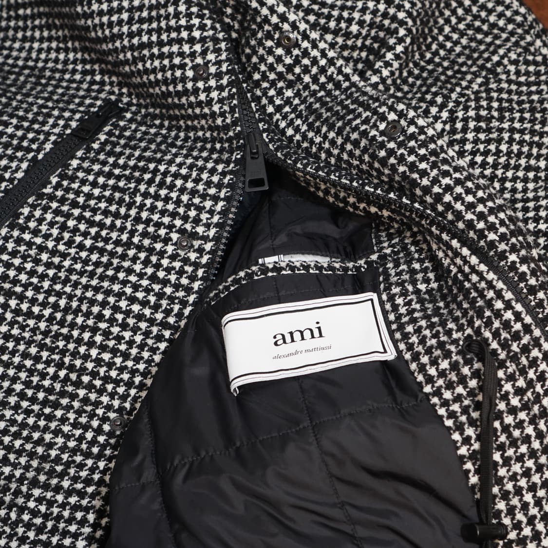 Ami 아미 하운드투스 체크 후드 코트 상품이미지8