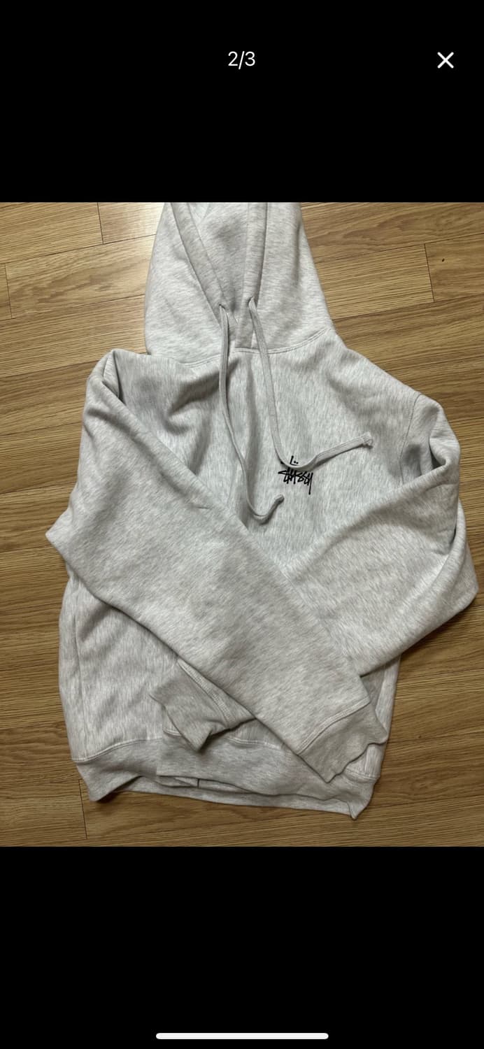 스투시 베이직 애쉬헤더 후드티 L 상품이미지4