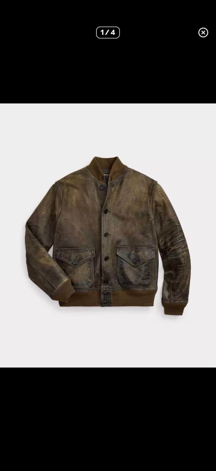 rrl 인디고 레더보머자켓 m 상품이미지1