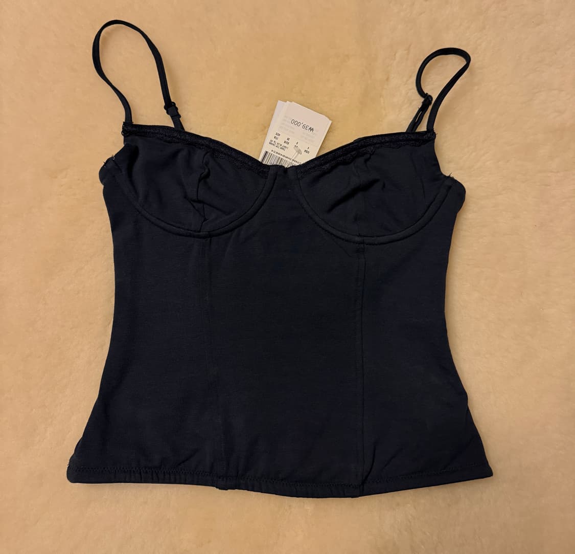 섭듀드 subdued 네이비 코르셋 나시 탑 s (택O)  상품이미지1