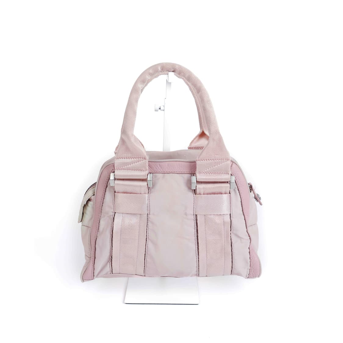 [DIESEL] 핑크 나일론 × 레더 믹스 핸드백 상품이미지3