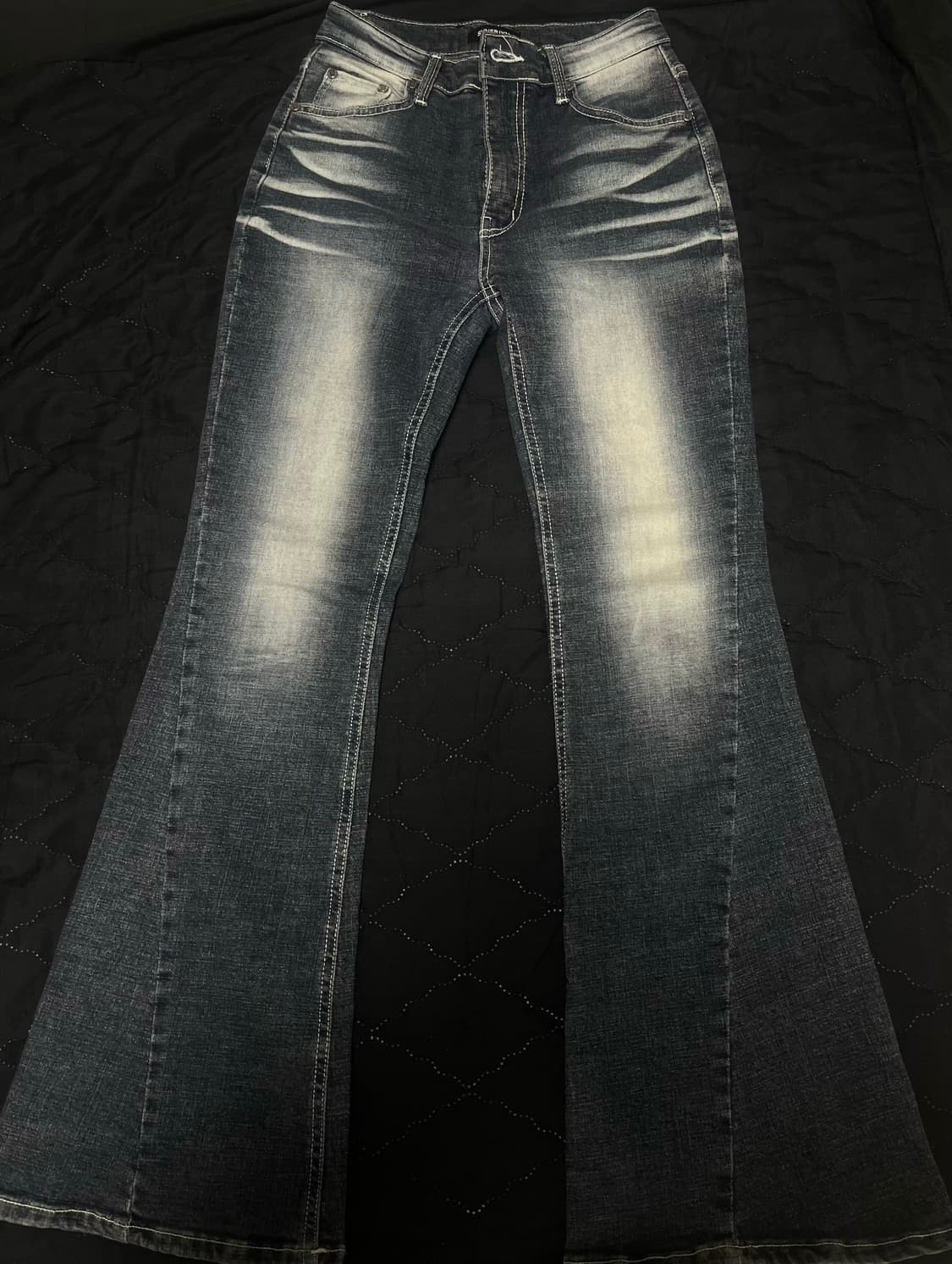 시너진 숏기장 캣워싱 부츠컷 딥블루 M 상품이미지3