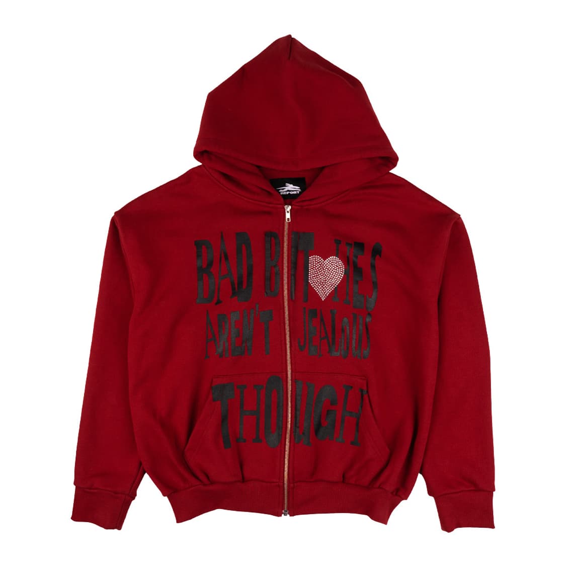 제노리포트 BAD BITXHES HOODIE (RED) 후드집업 상품이미지1