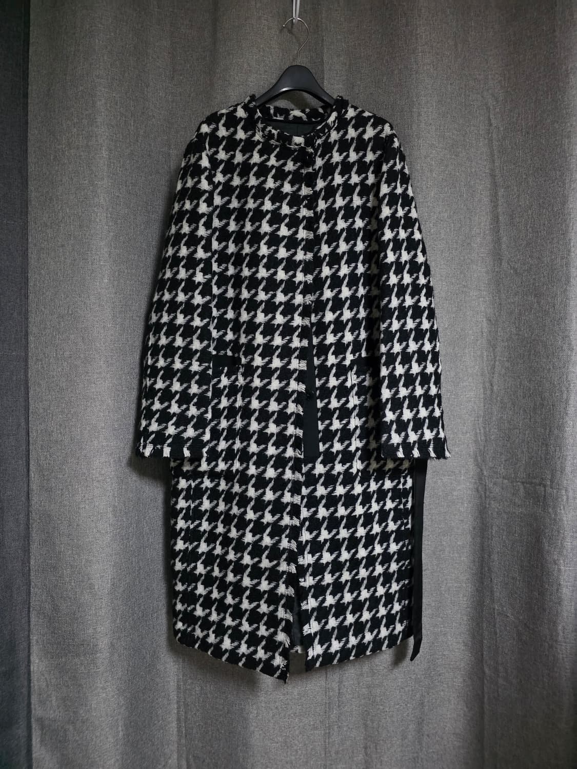 블루페페 하운드체크 롱코트 상품이미지3