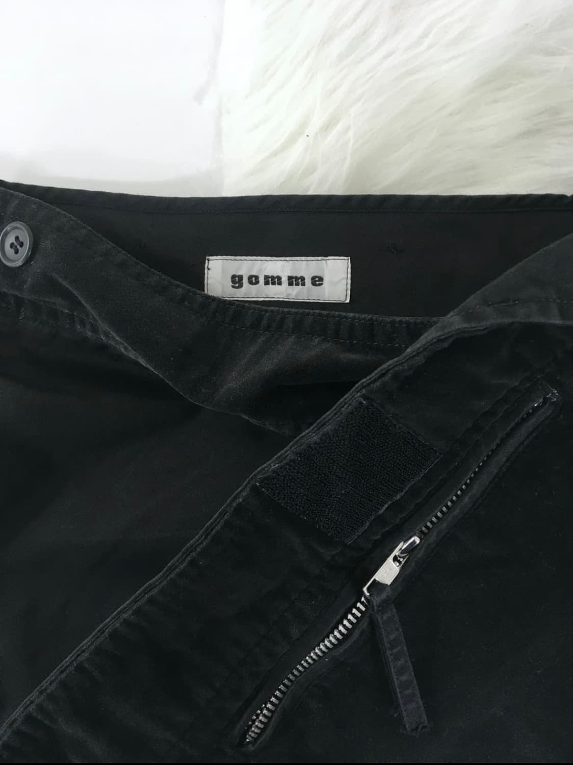 고무 프릴 패치 랩 스커트 상품이미지8