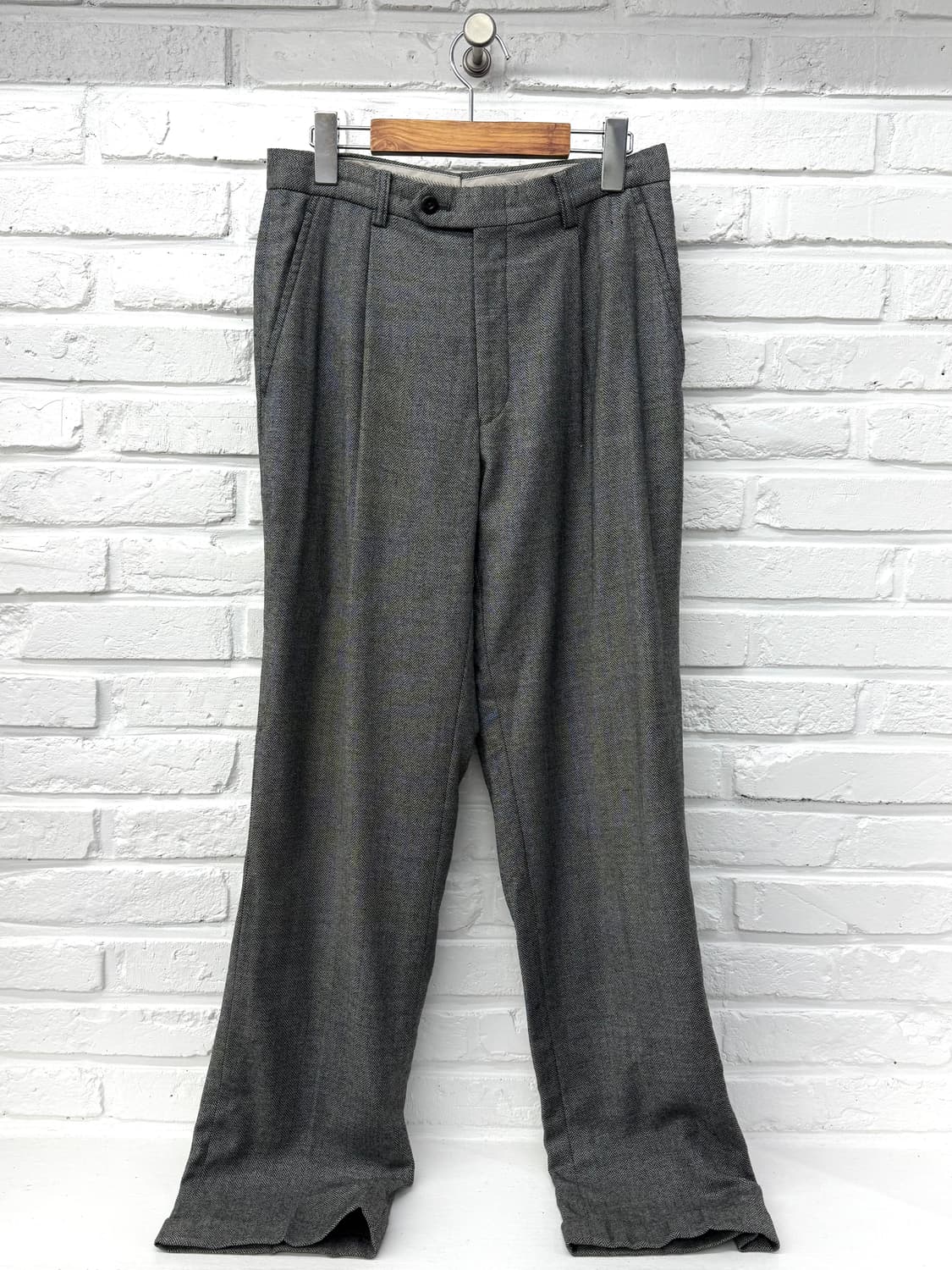 버버리 골프 그레이 울 슬랙스 상품이미지3