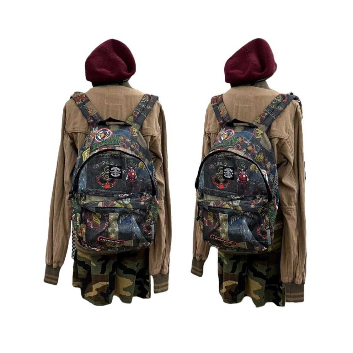 히스테릭글래머 데님 패치워크 프린티드 백팩 상품이미지9