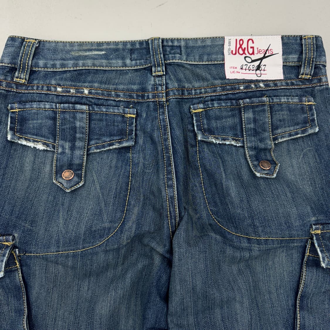 탄창 Y2K 와이드 데님 빈티지 카고팬츠 상품이미지6