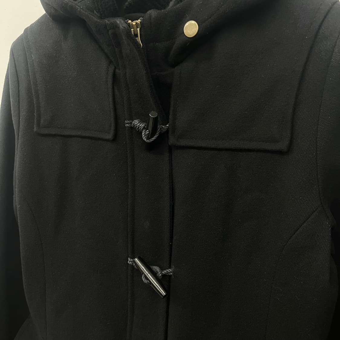 타미힐피거 블랙 후드 더플 코트 여M 상품이미지3