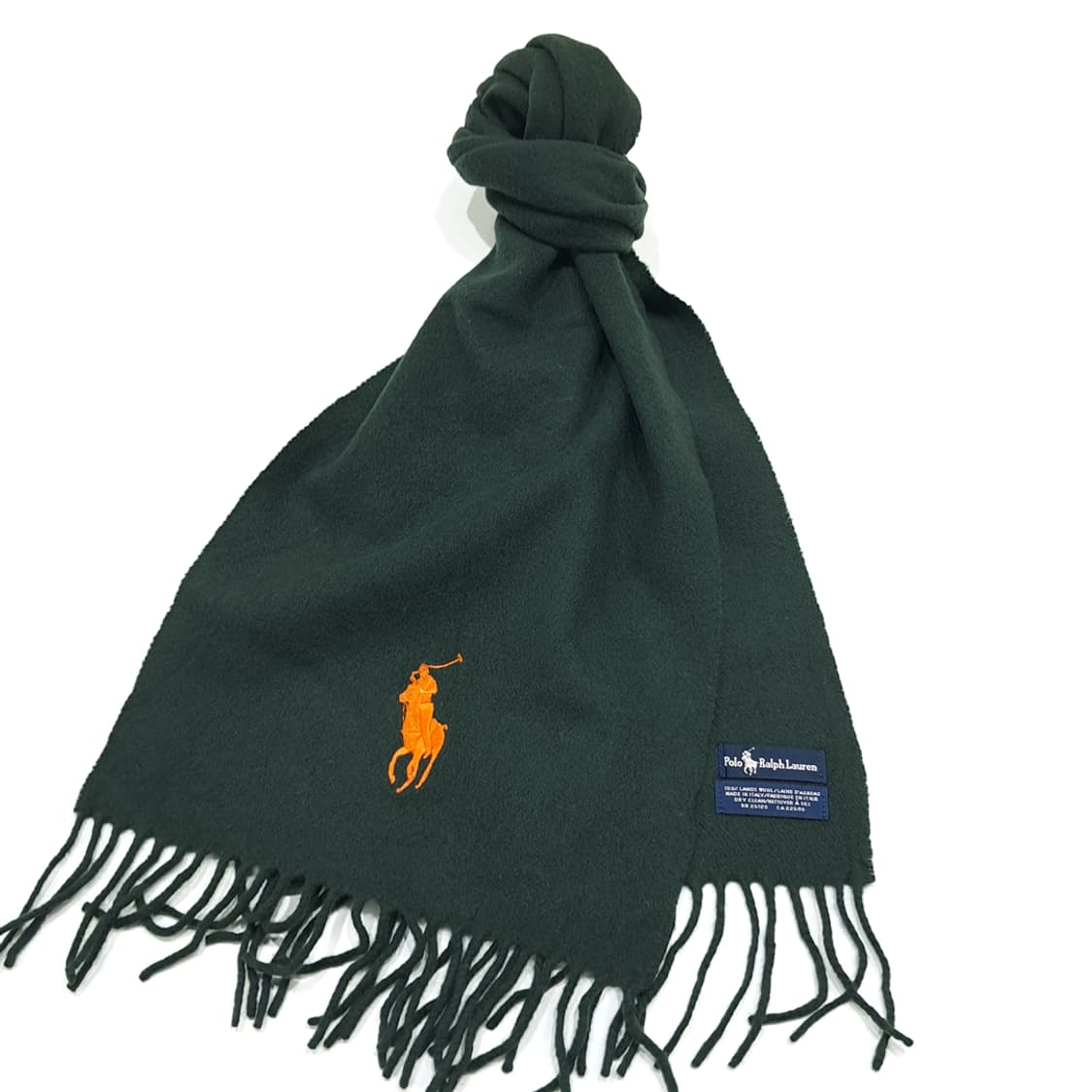 MX354 폴로 랄프로렌 포레스트그린 램스울 목도리 머플러 상품이미지2