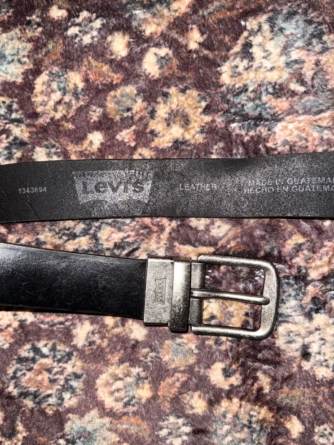 빈티지 리바이스 usa 오리지널 블랙 레더 벨트 상품이미지1