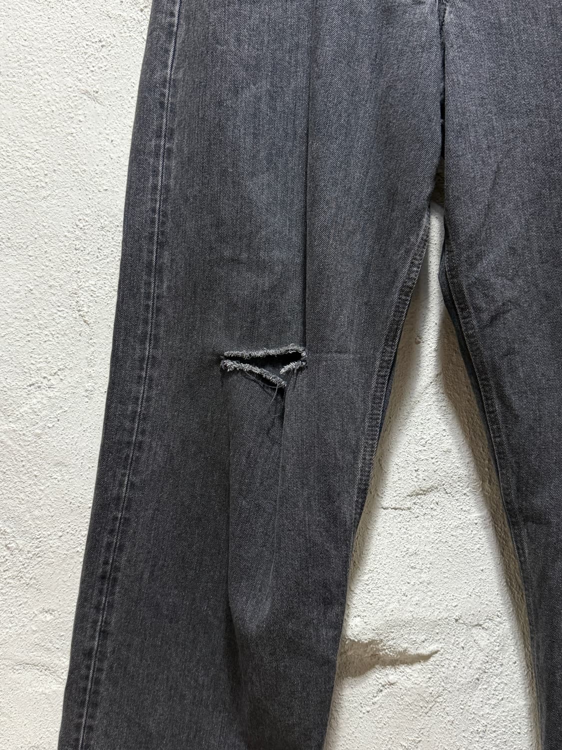 씨오타 CIOTA 와이드 테이퍼드 5포켓 셀비지 데님 팬츠 상품이미지5