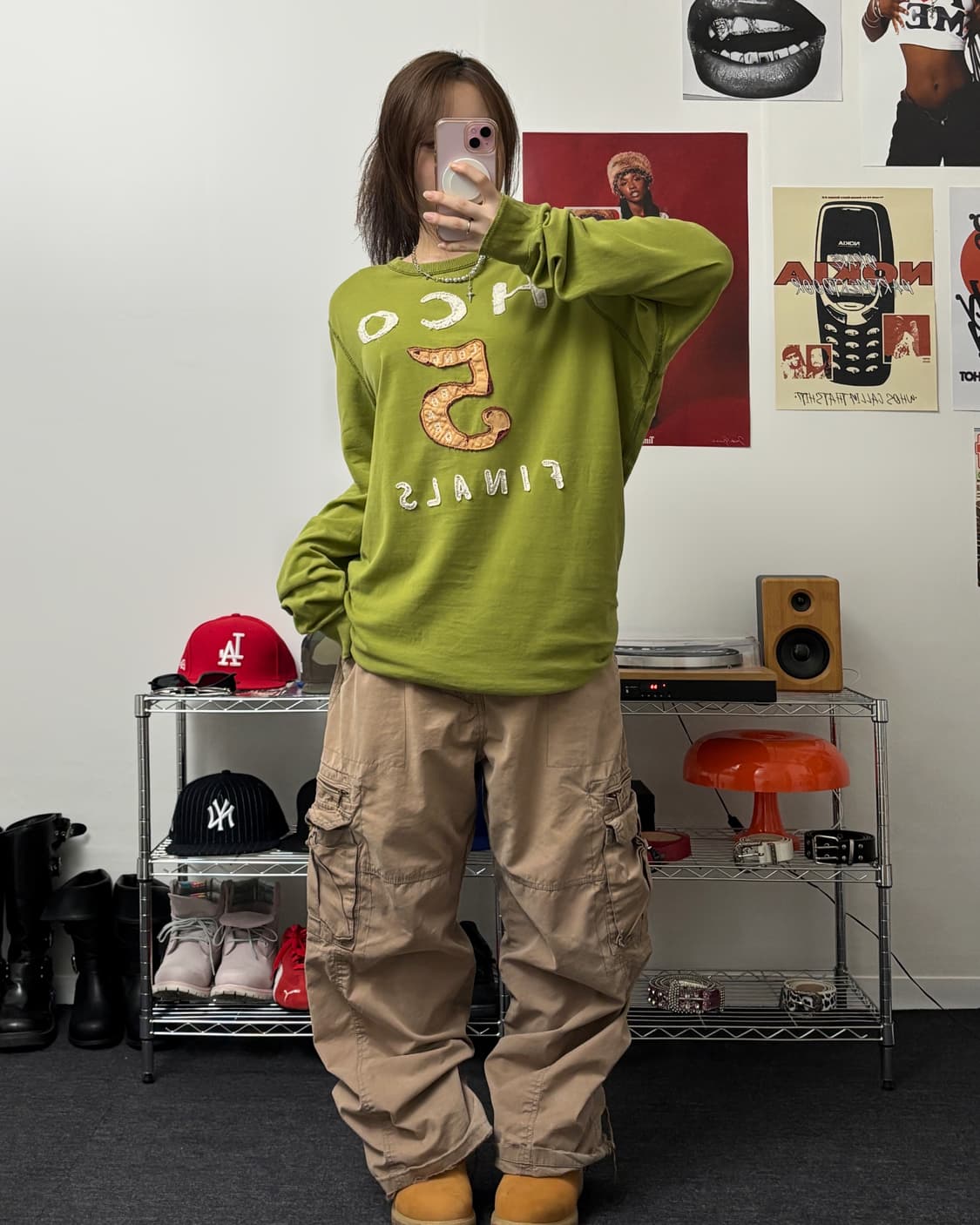 홀리스터 00s 말차 컬러 롱슬리브 티셔츠 상품이미지4