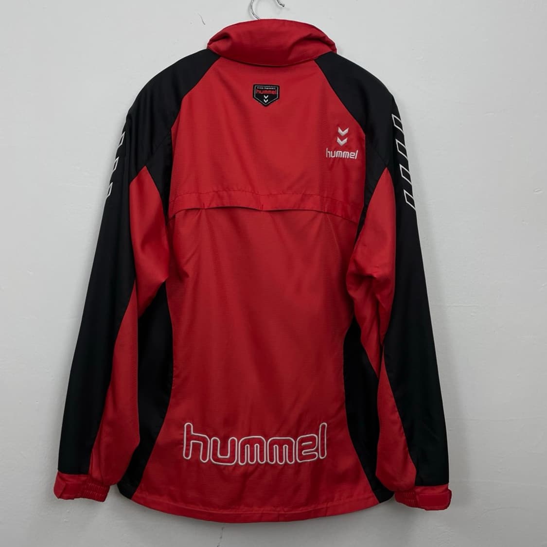 험멜 Hummel 레드 배색 트레이닝 바람막이 집업 XL 상품이미지8