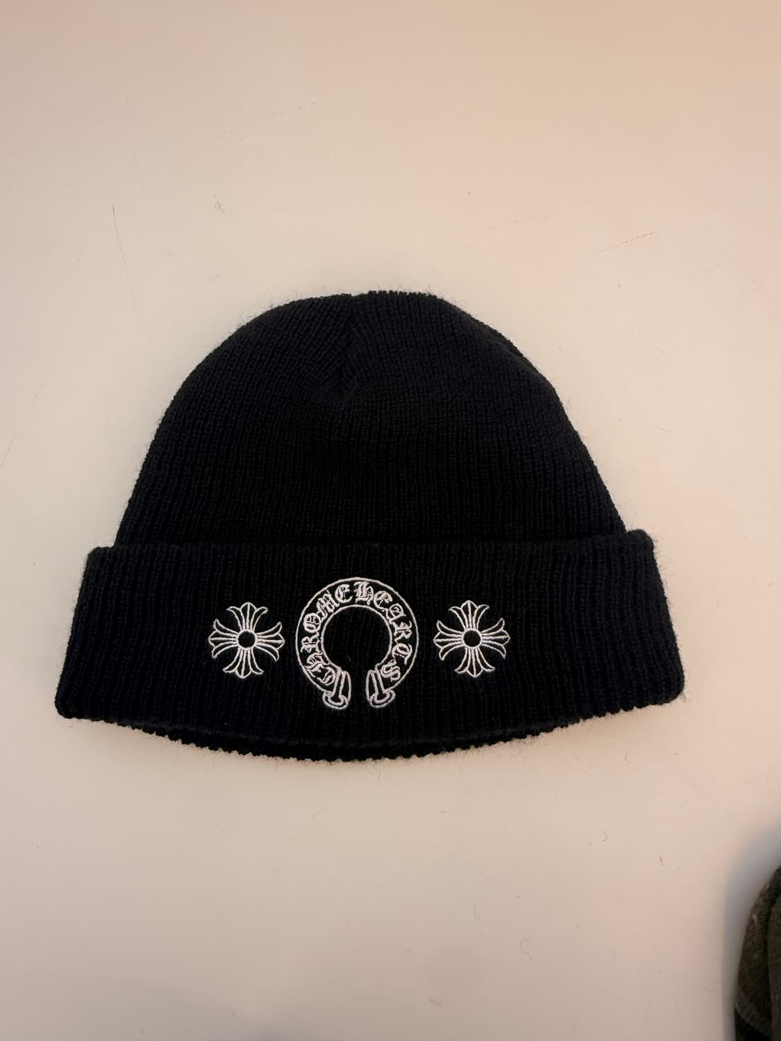 크롬하츠(CHROME HEARTS)홀스슈 비니 블랙 상품이미지1