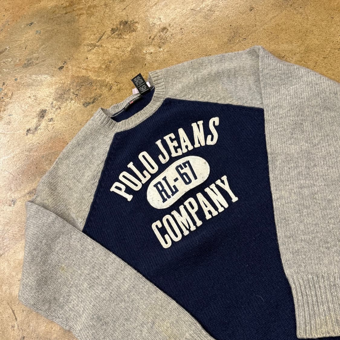 폴로 진스 그레이 네이비 니트 상품이미지1