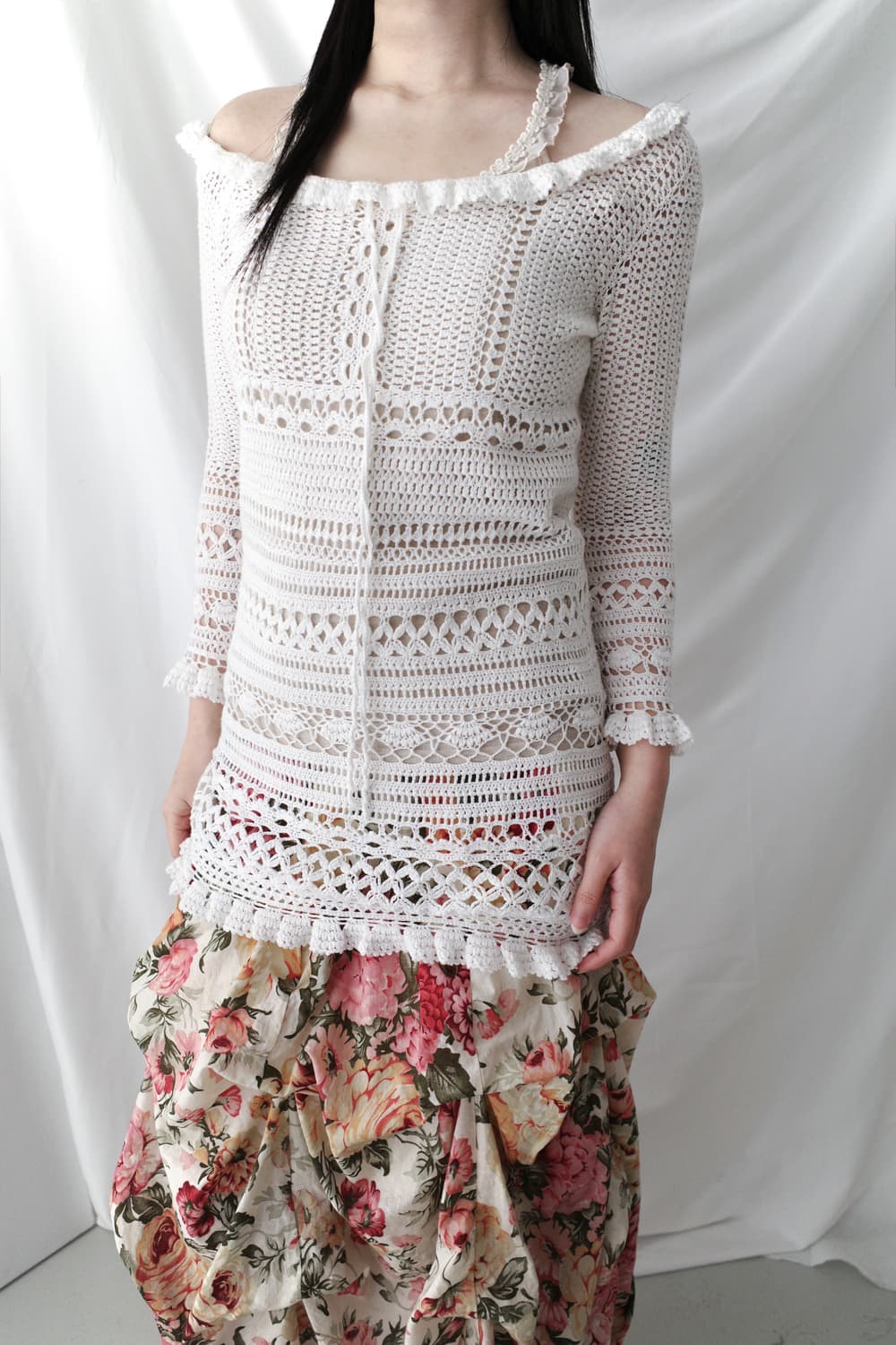 novespazio) crochet frill long knit 상품이미지6