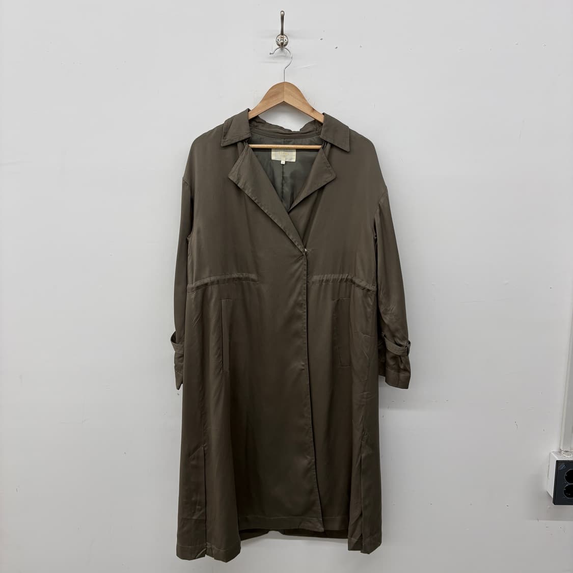 빔즈 카키색 롱 코트 여성 L 상품이미지1