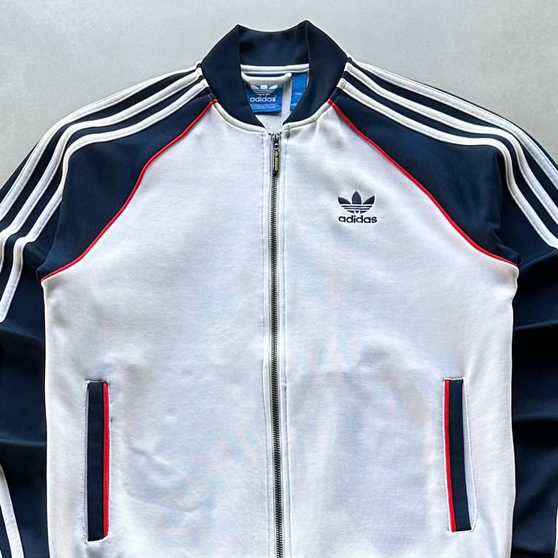 [M]아디다스 트레포일 화이트 네이비 트랙탑 져지 상품이미지2