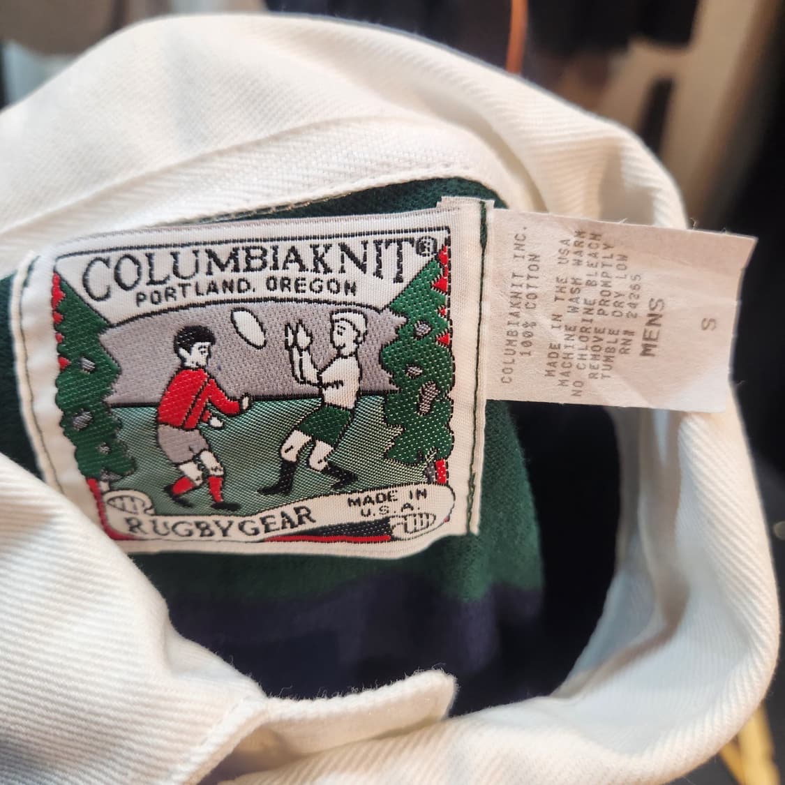 Columbia Knit Rugby Gear 스트라이프 럭비 티 USA  상품이미지2