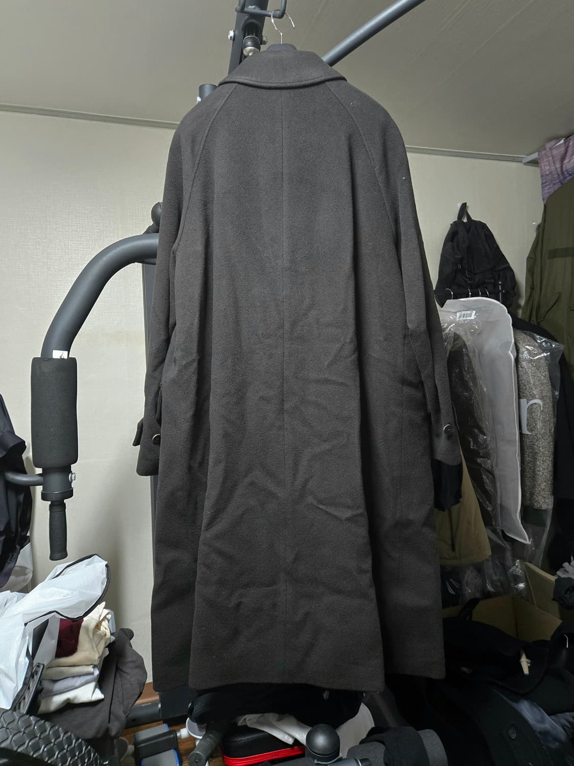 어나더오피스 차콜브라운 앰플 발마칸 캐시미어 코트 3사이즈 105 110 상품이미지8