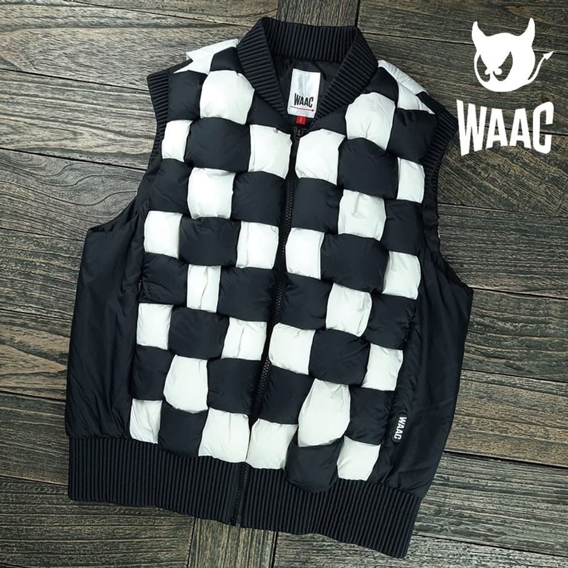 [왁] 체커보드 위빙 패딩 베스트 조끼 M19276 상품이미지1