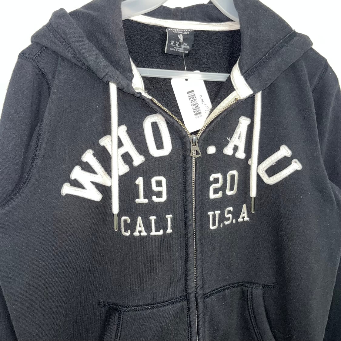 Who.A.U black hoodie zip-up 상품이미지5