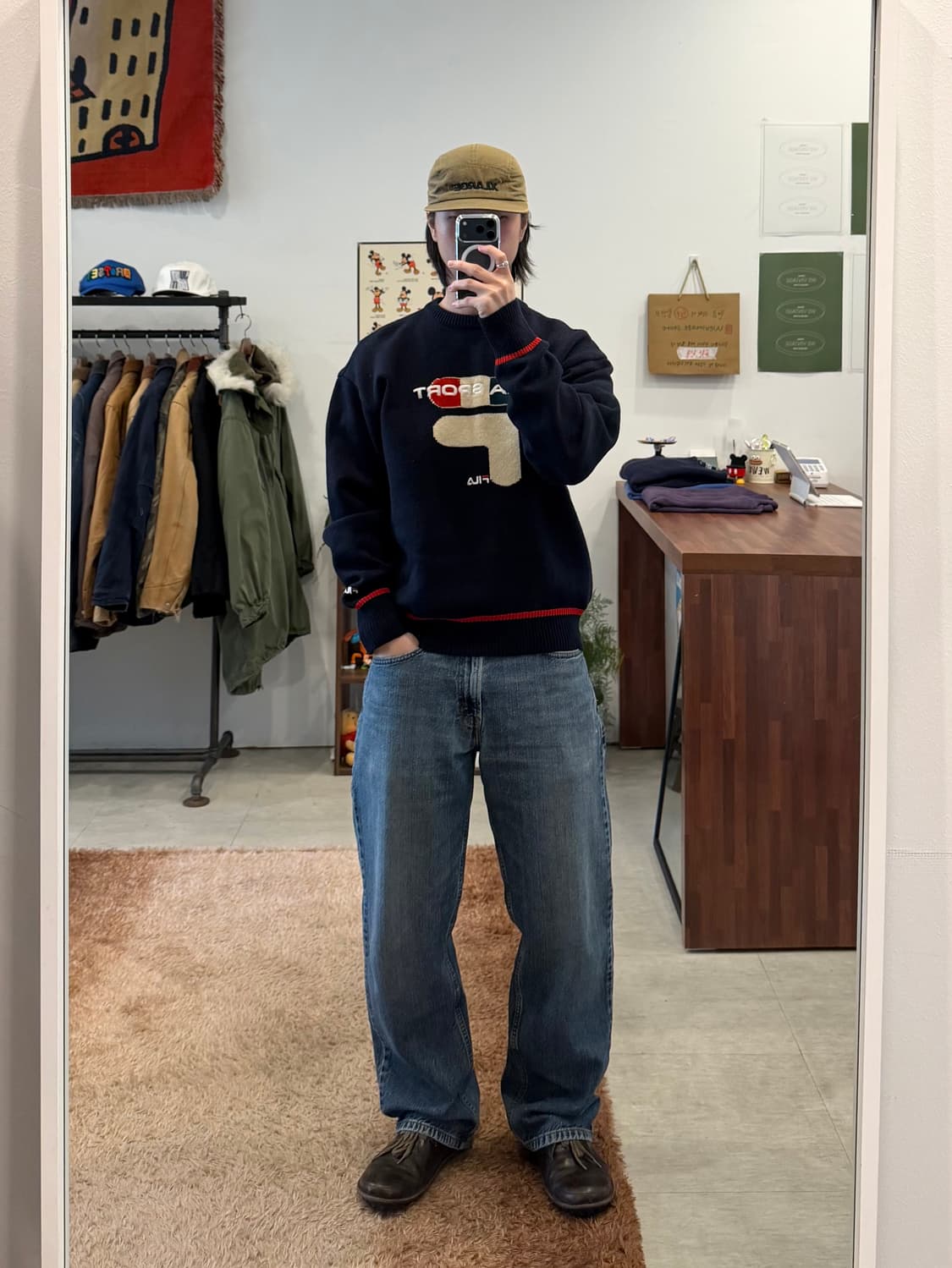 90s Fila 휠라 스포츠 울 니트 상품이미지2