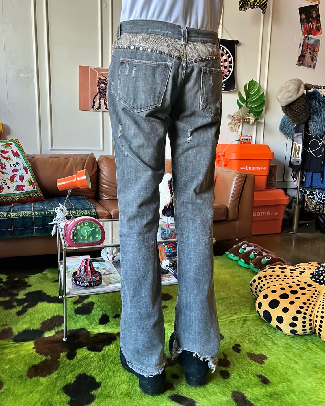 Jpn Vintage Python Docking Flare Jeans 상품이미지2
