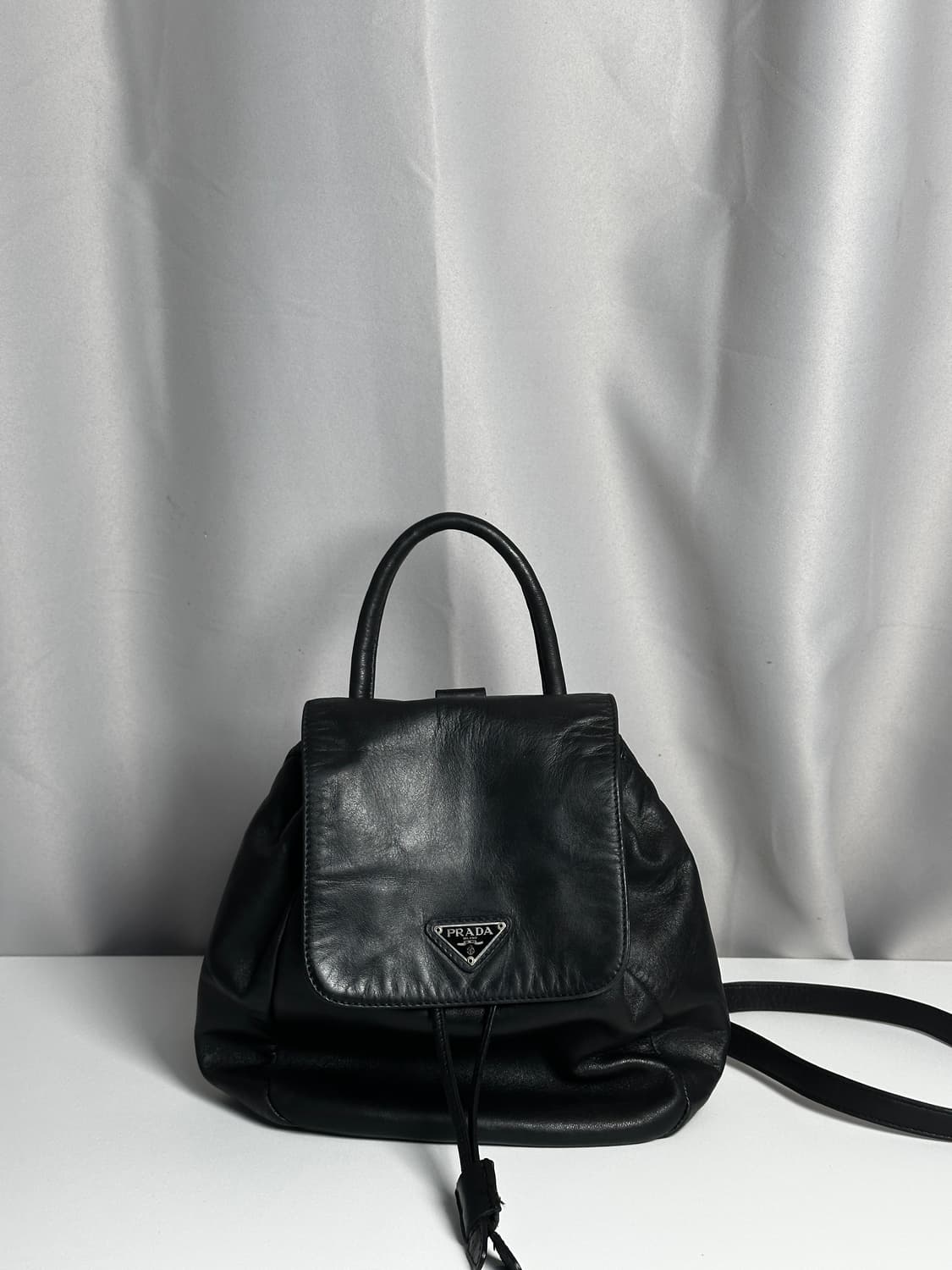 프라다 빈티지 블랙 램스킨 미니 백팩 상품이미지5