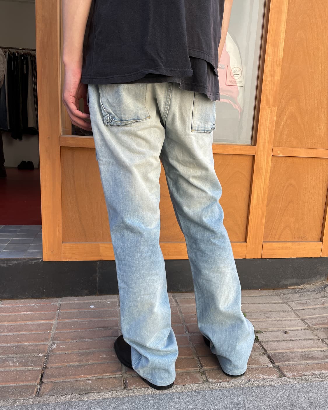 엔헐리우드 X 리 부쉬 포켓 플레어 데님 팬츠 (33inch) 상품이미지9