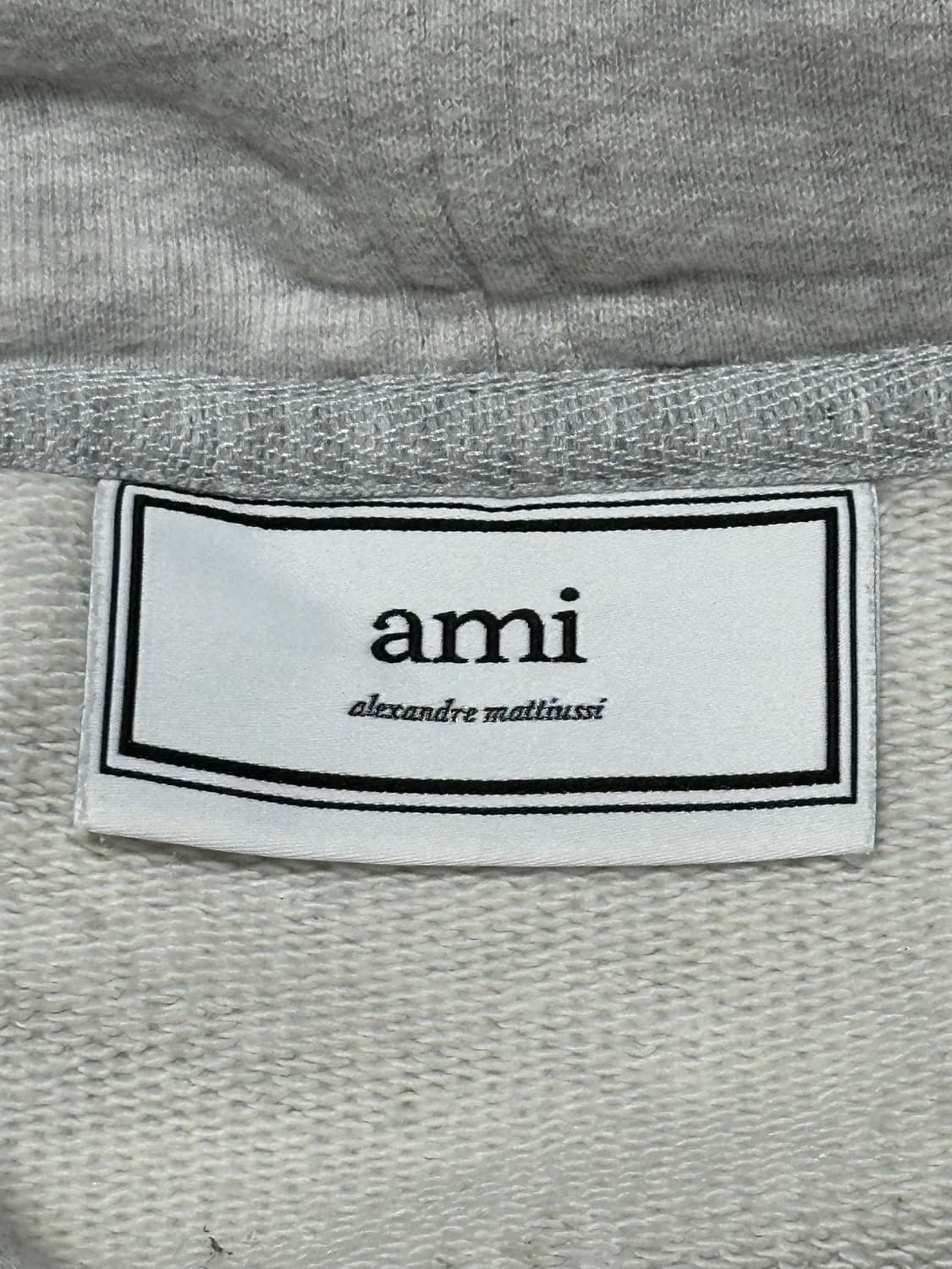 아미 AMI 스몰 하트로고 후드티 라이트 그레이 상품이미지6