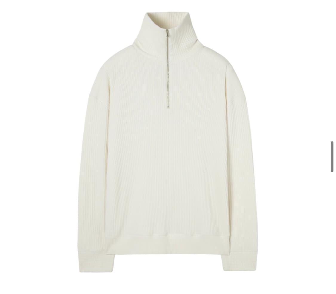 (새상품) 인사일런스 하프 집업 니트 크림 L 상품이미지1