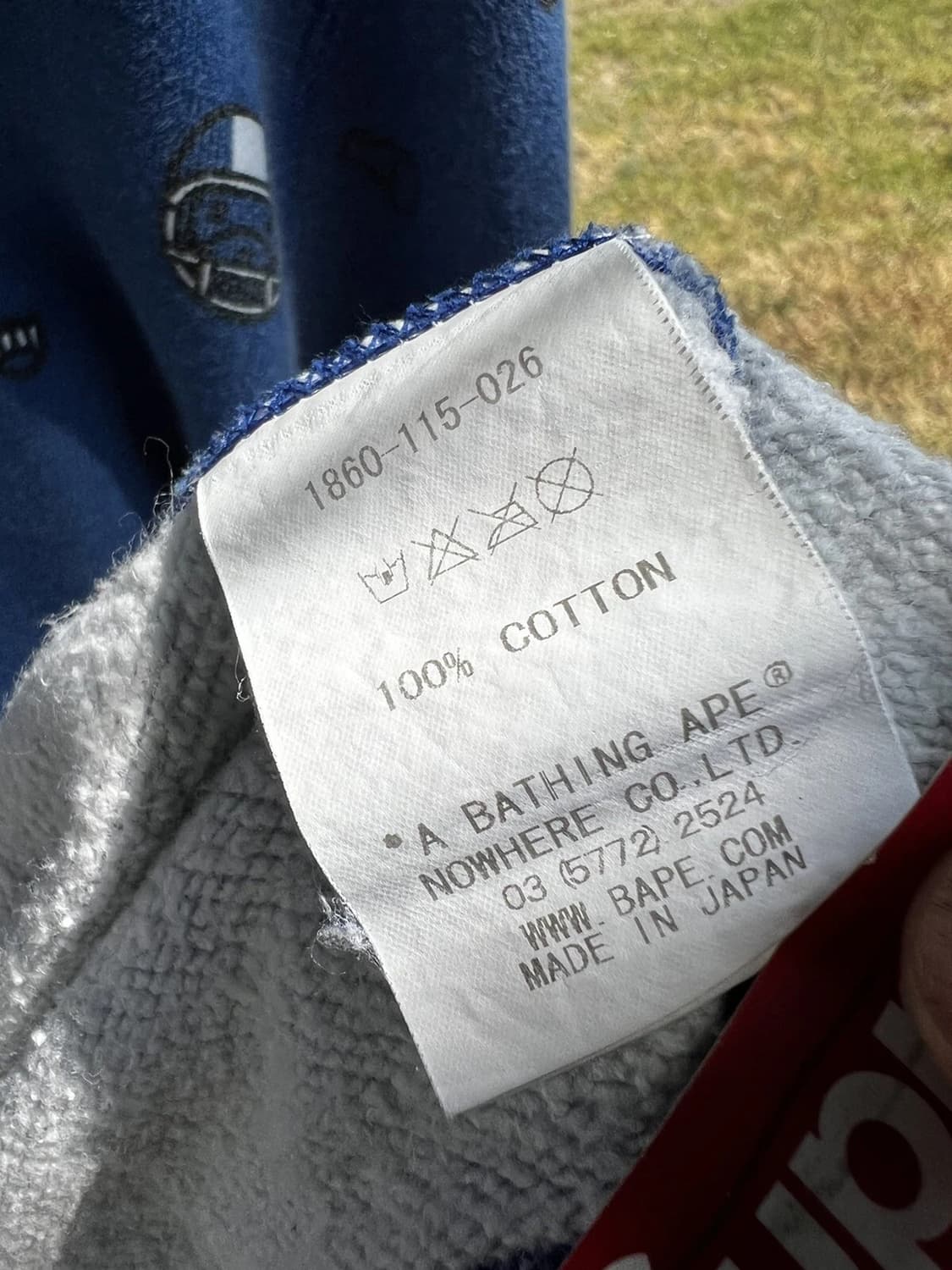 베이프 베이비 마일로 풋볼 모노그램 풀 후드집업 네이비 상품이미지5