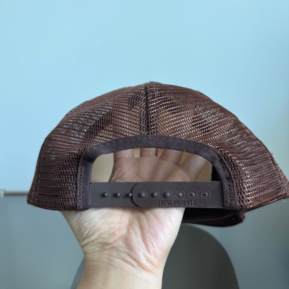 USA 빈티지 모자 볼캡 vintage cap 트러커 메쉬 브라운 상품이미지4