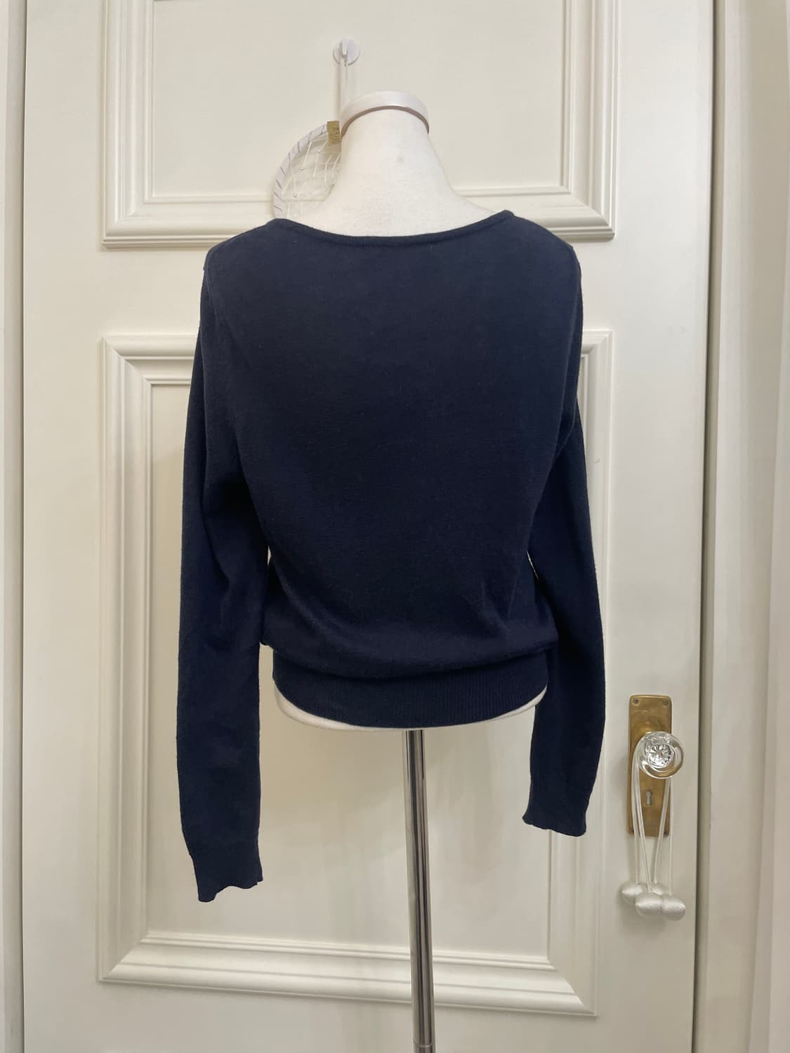navy pearl button basic cardigan(size-F) 상품이미지3