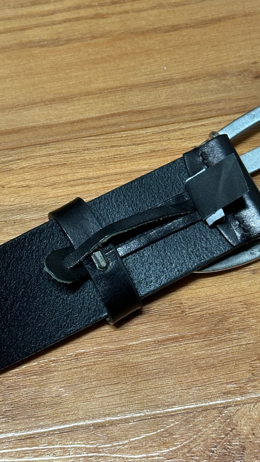 디젤 B-1DR 레더 벨트 D 버클 블랙(80) 상품이미지5